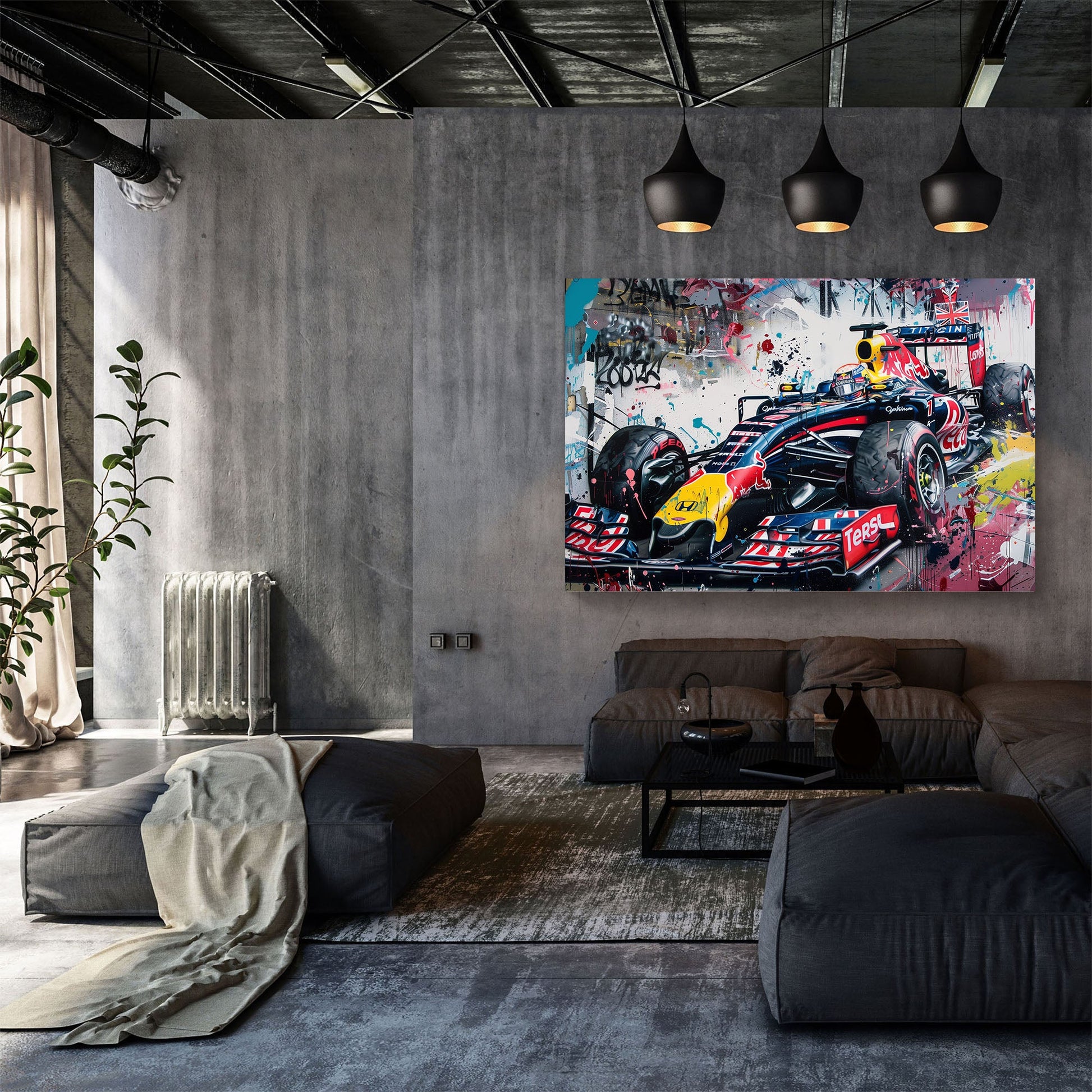 Red Bull Racing #1232 Canvas Wall Art & Metal Prints