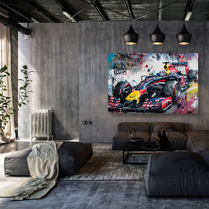 Red Bull Racing #1232 Canvas Wall Art & Metal Prints