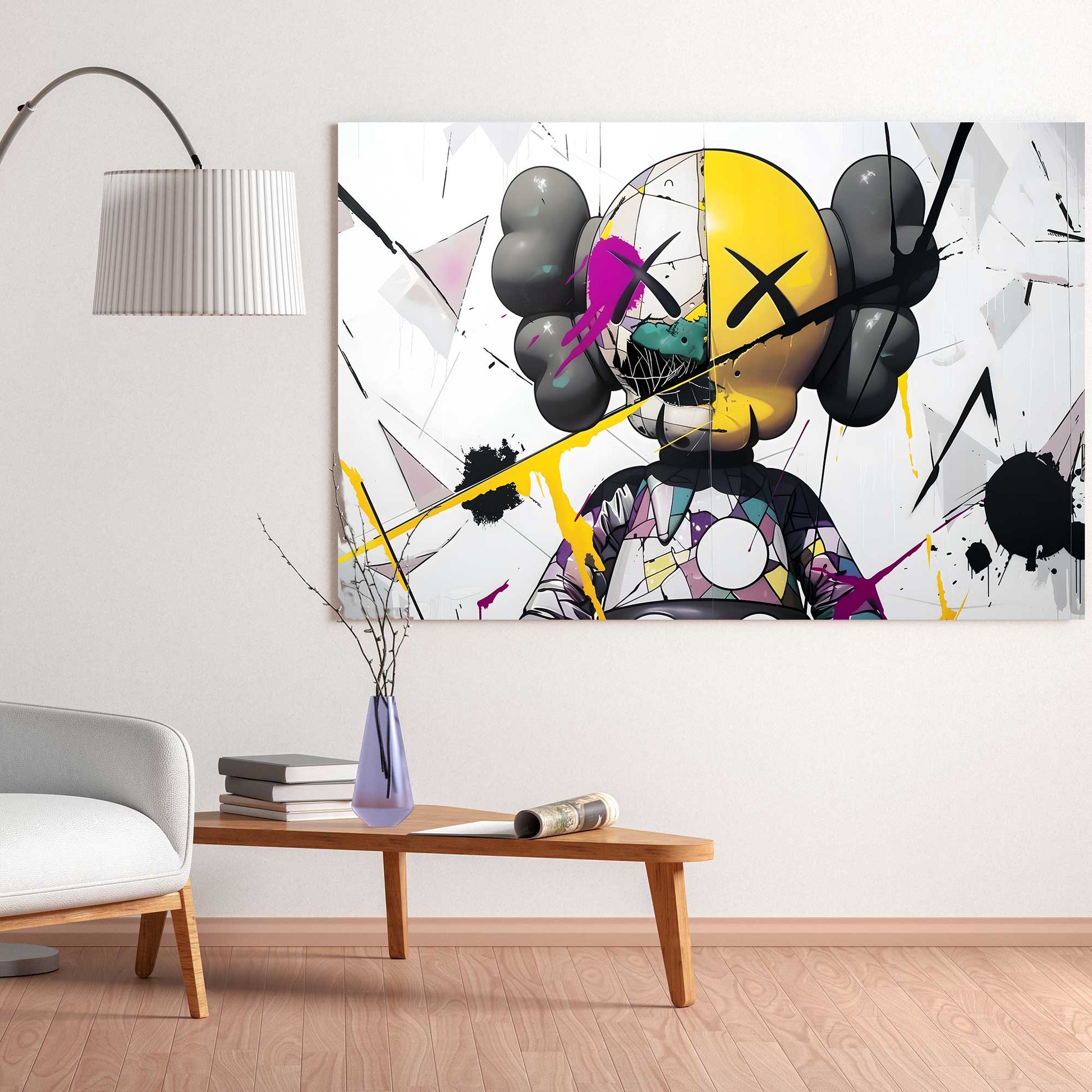 KAWS Portrait #1355 Canvas Wall Art & Metal Prints