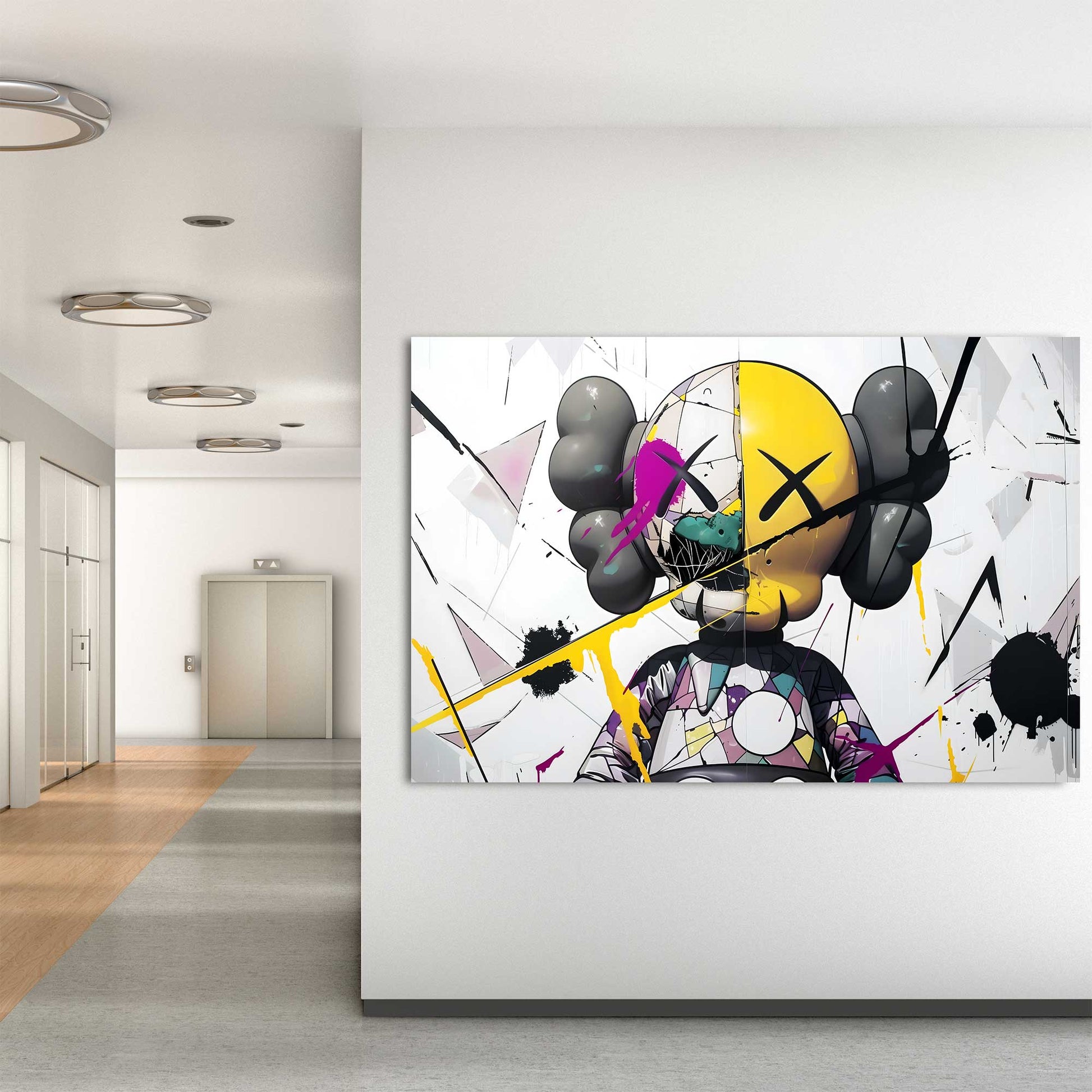 KAWS Portrait #1355 Canvas Wall Art & Metal Prints