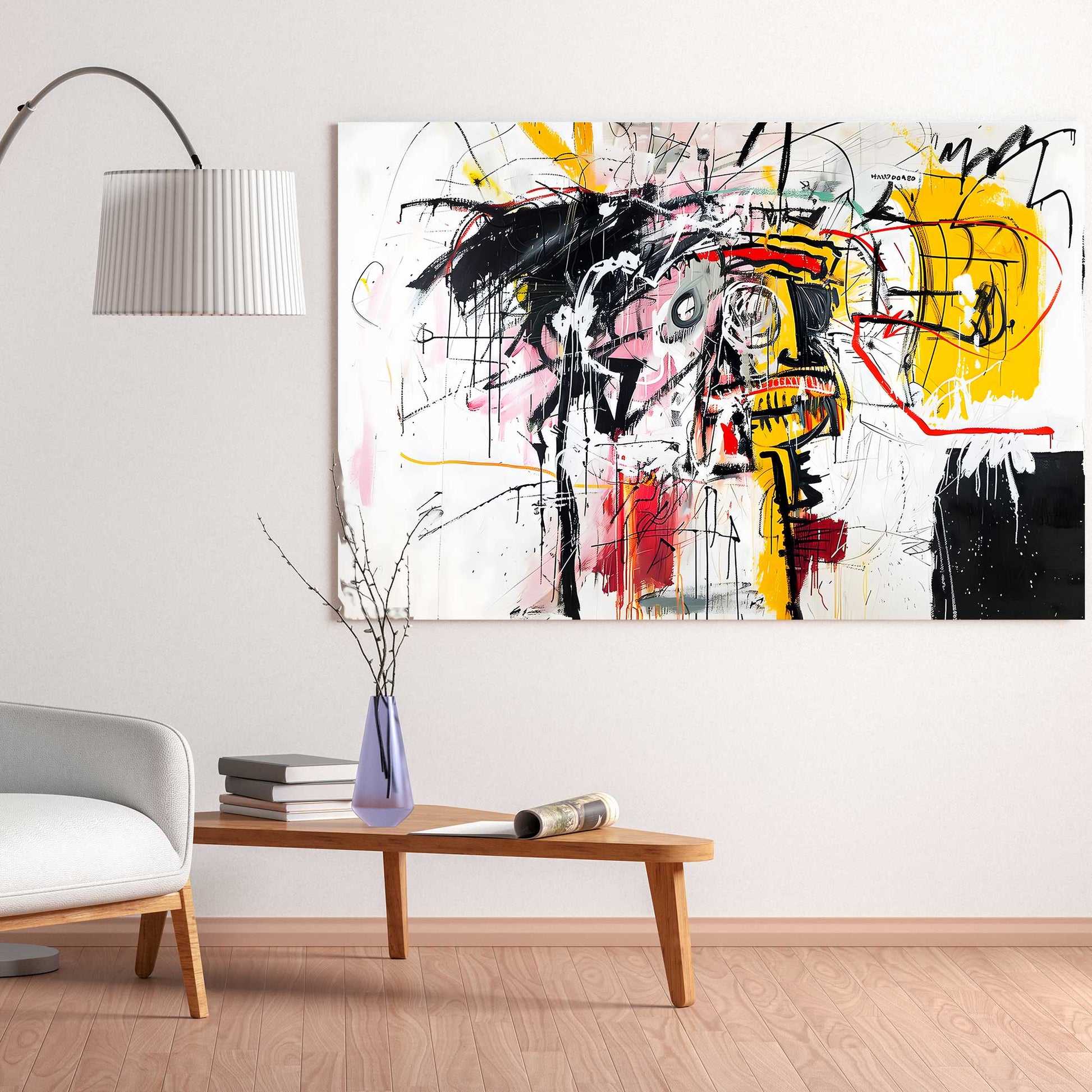 Basquiat Portrait #1356 Canvas Wall Art & Metal Prints