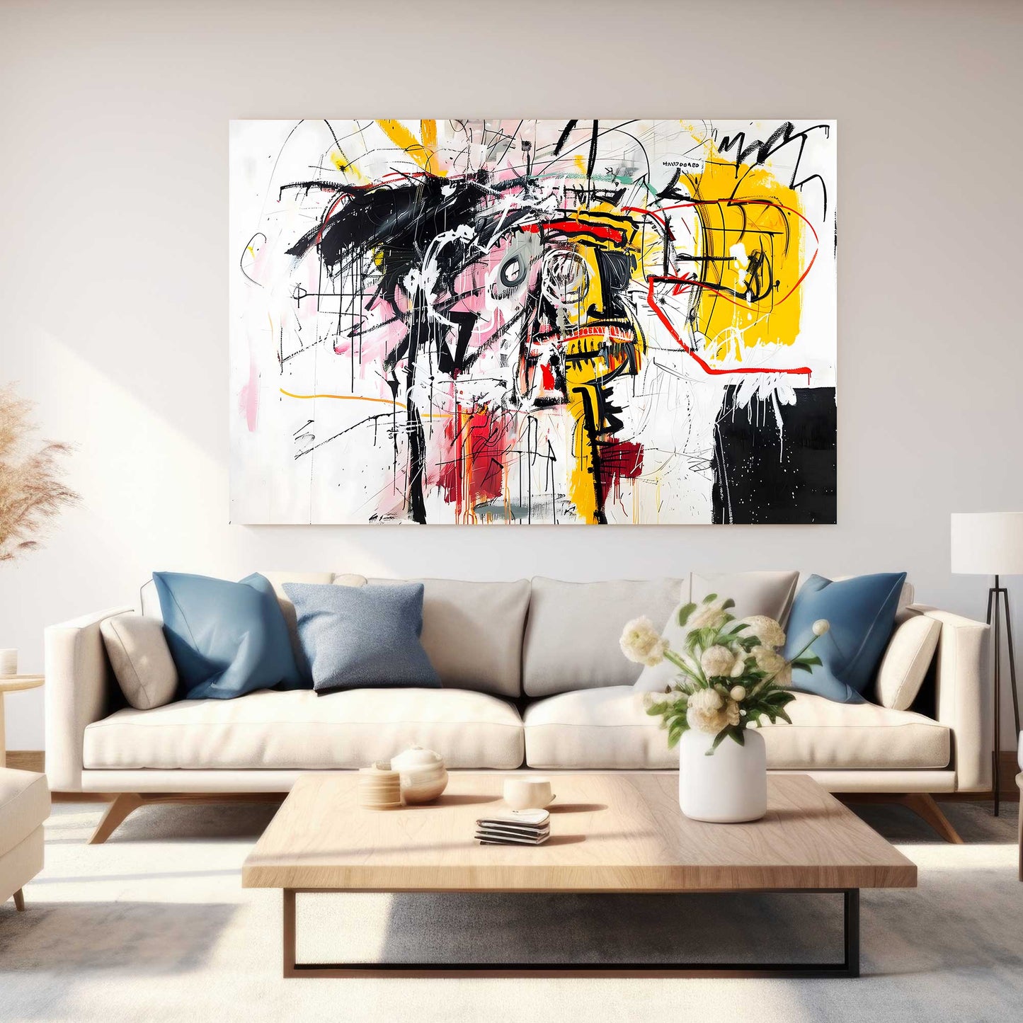 Basquiat Portrait #1356 Canvas Wall Art & Metal Prints