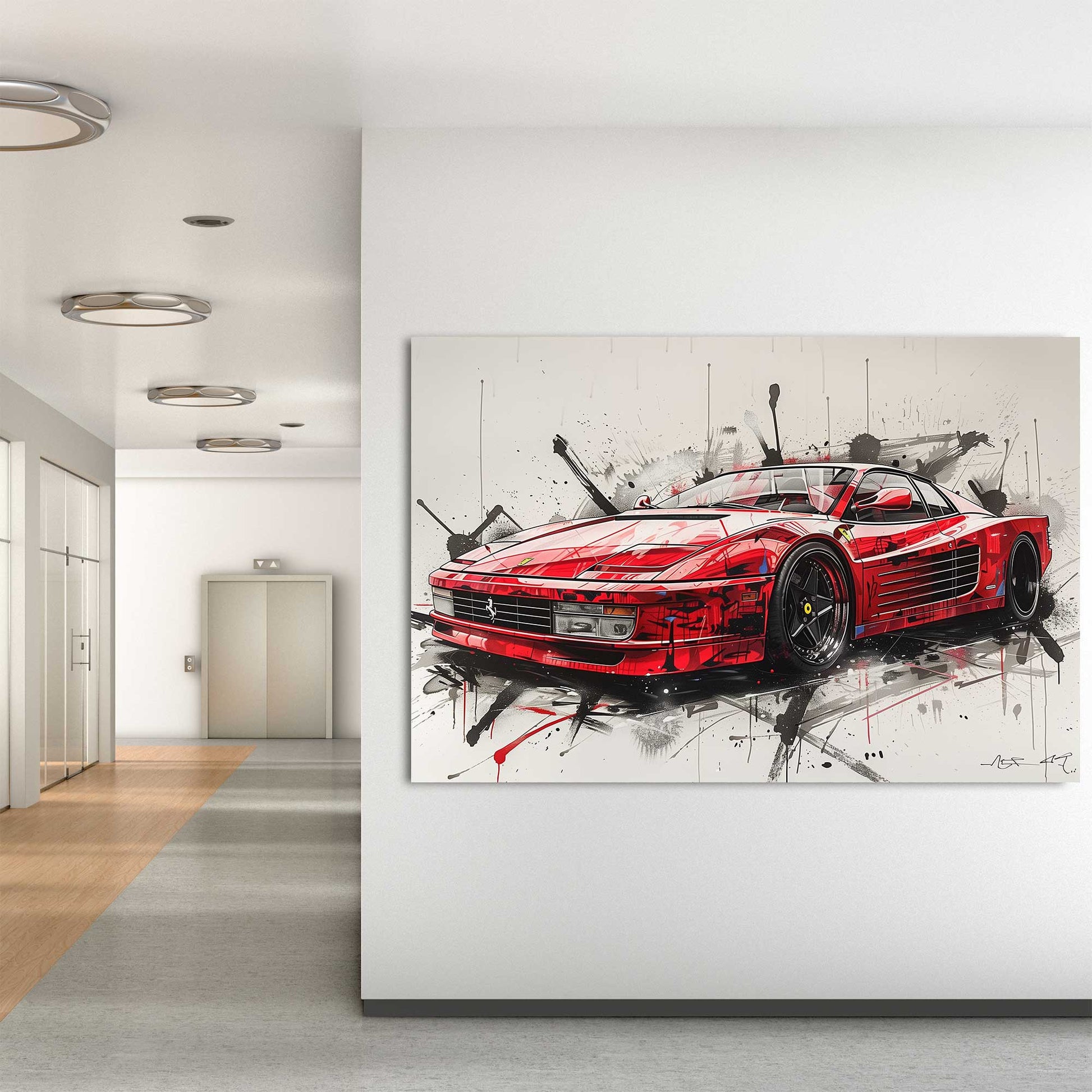 Ferrari Testarossa #1359 Canvas Wall Art & Metal Prints