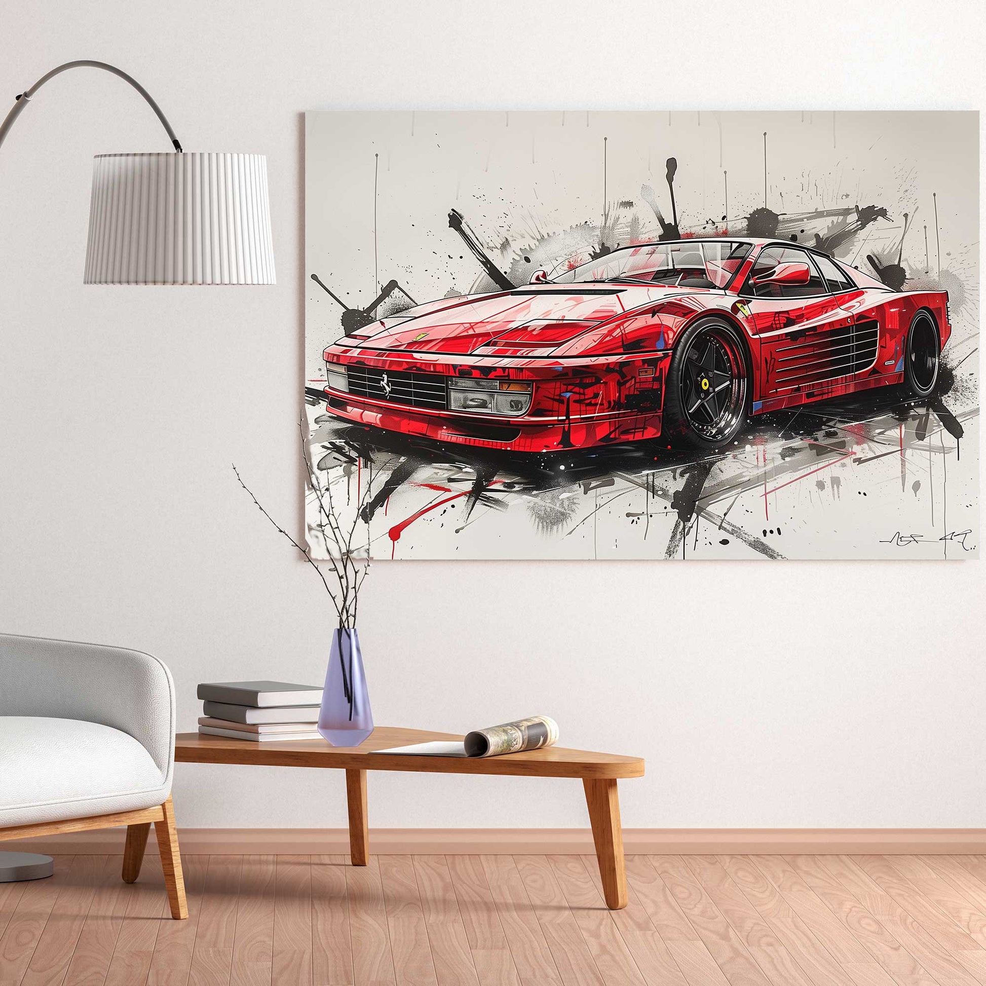 Ferrari Testarossa #1359 Canvas Wall Art & Metal Prints