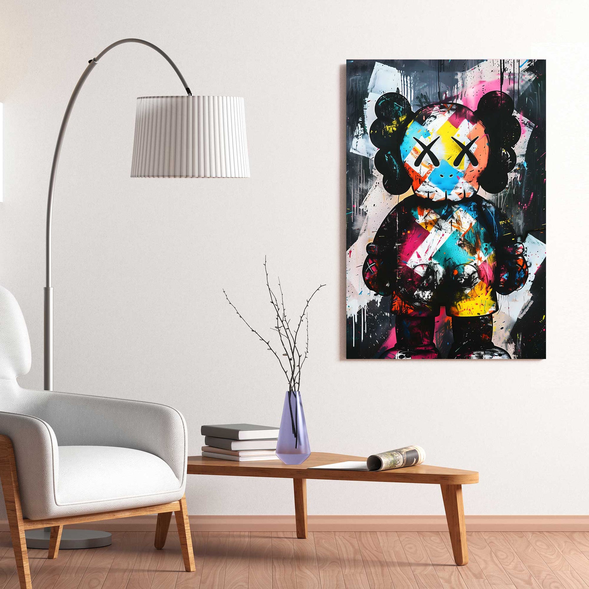 KAWS in Colour #1361 Canvas Wall Art & Metal Prints