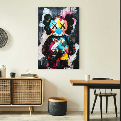 KAWS in Colour #1361 Canvas Wall Art & Metal Prints