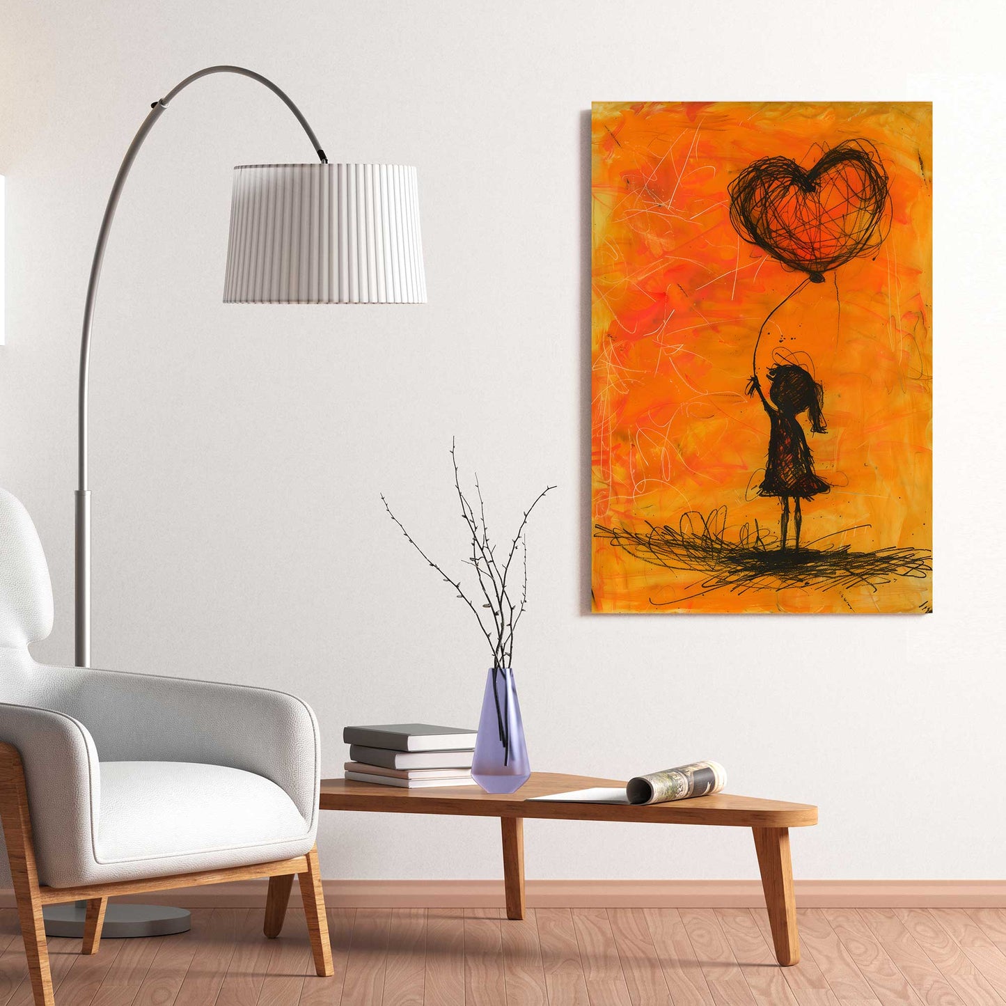 Heart Balloon #1366 Canvas Wall Art & Metal Prints