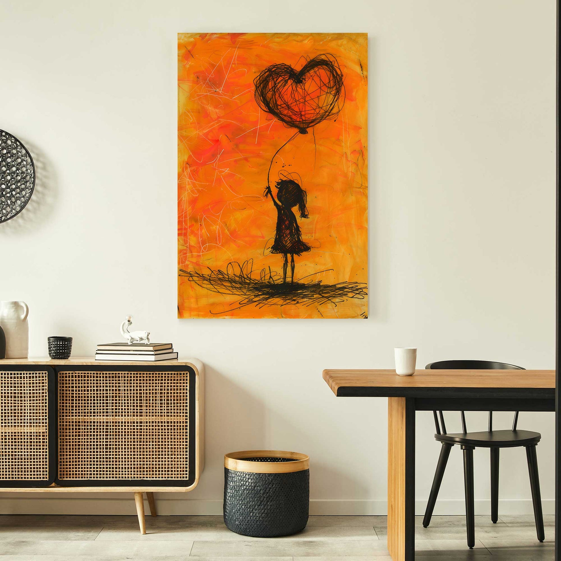 Heart Balloon #1366 Canvas Wall Art & Metal Prints