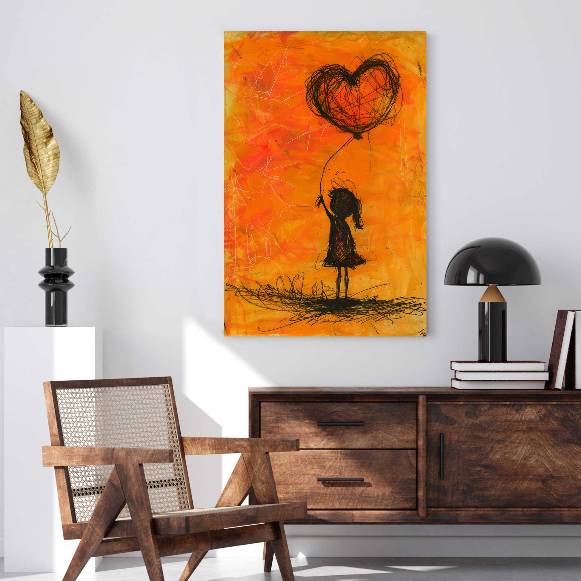 Heart Balloon #1366 Canvas Wall Art & Metal Prints