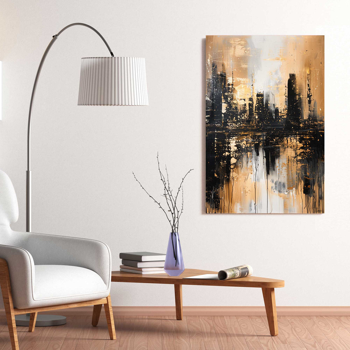 Golden Symmetry #1367 Canvas Wall Art & Metal Prints
