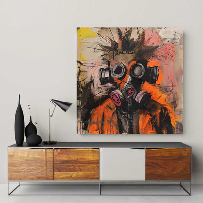 Mask Up #1369 Canvas Wall Art & Metal Prints