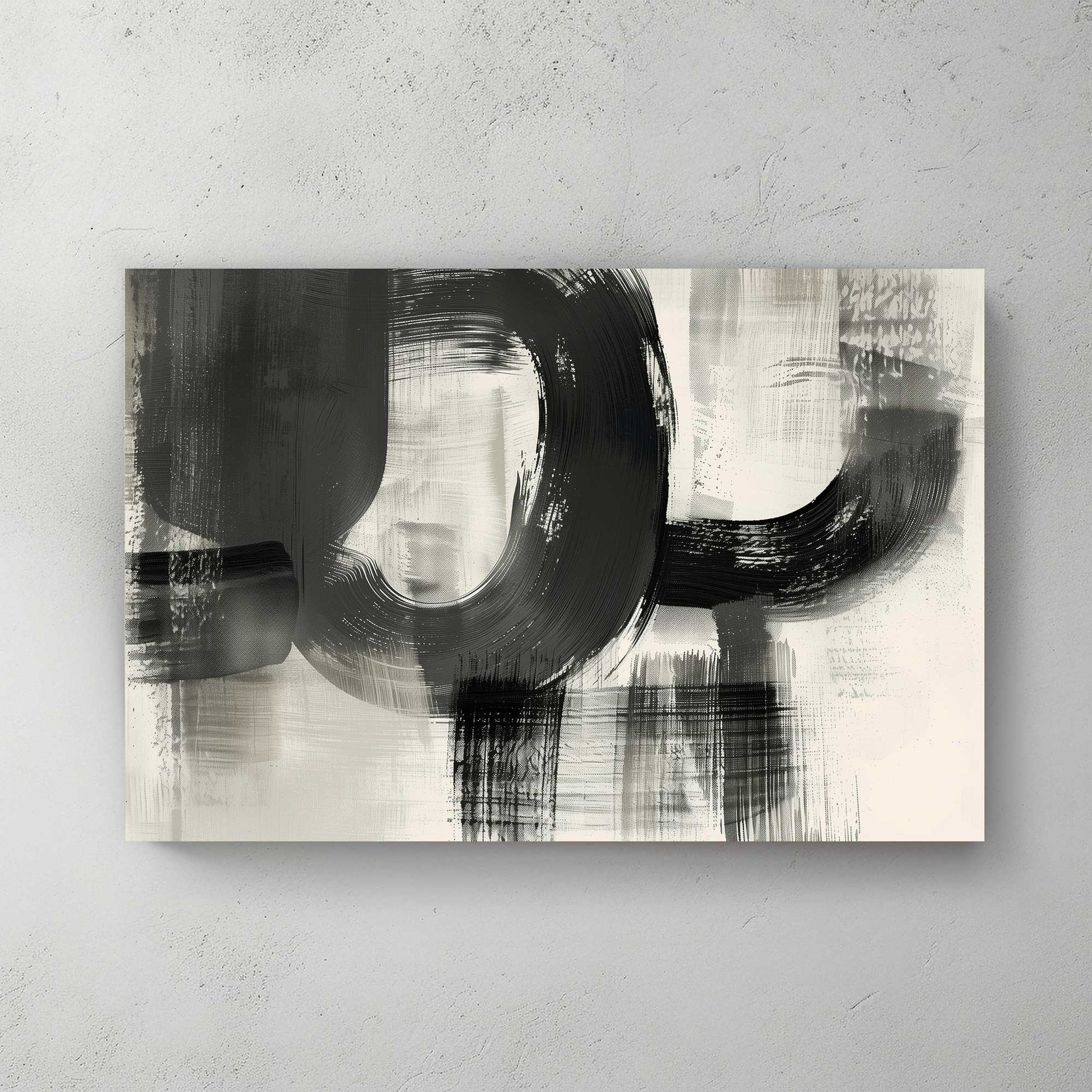 Black Circles #1306 Canvas Wall Art & Metal Prints