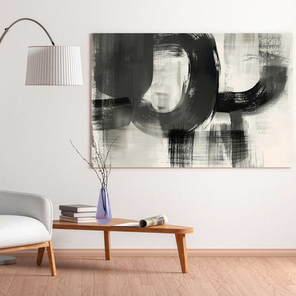 Black Circles #1306 Canvas Wall Art & Metal Prints