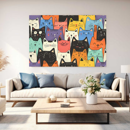 Find The Cat #1312 Canvas Wall Art & Metal Prints