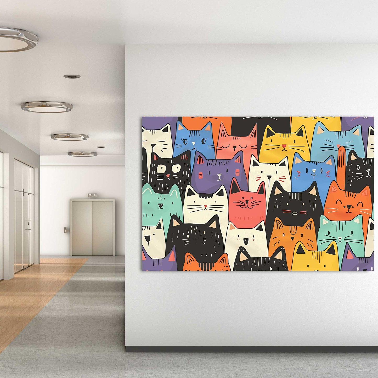 Find The Cat #1312 Canvas Wall Art & Metal Prints