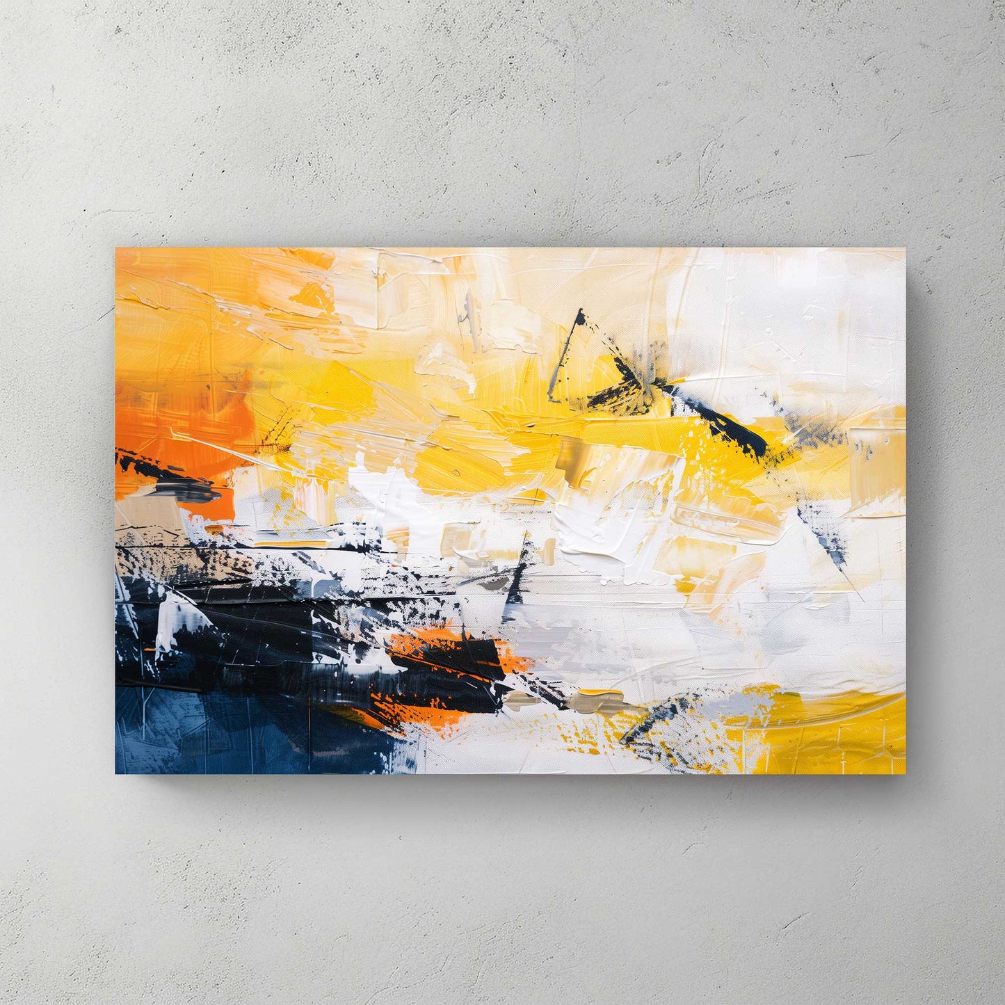 Bright Yellow Abstract #1316 Canvas Wall Art & Metal Prints