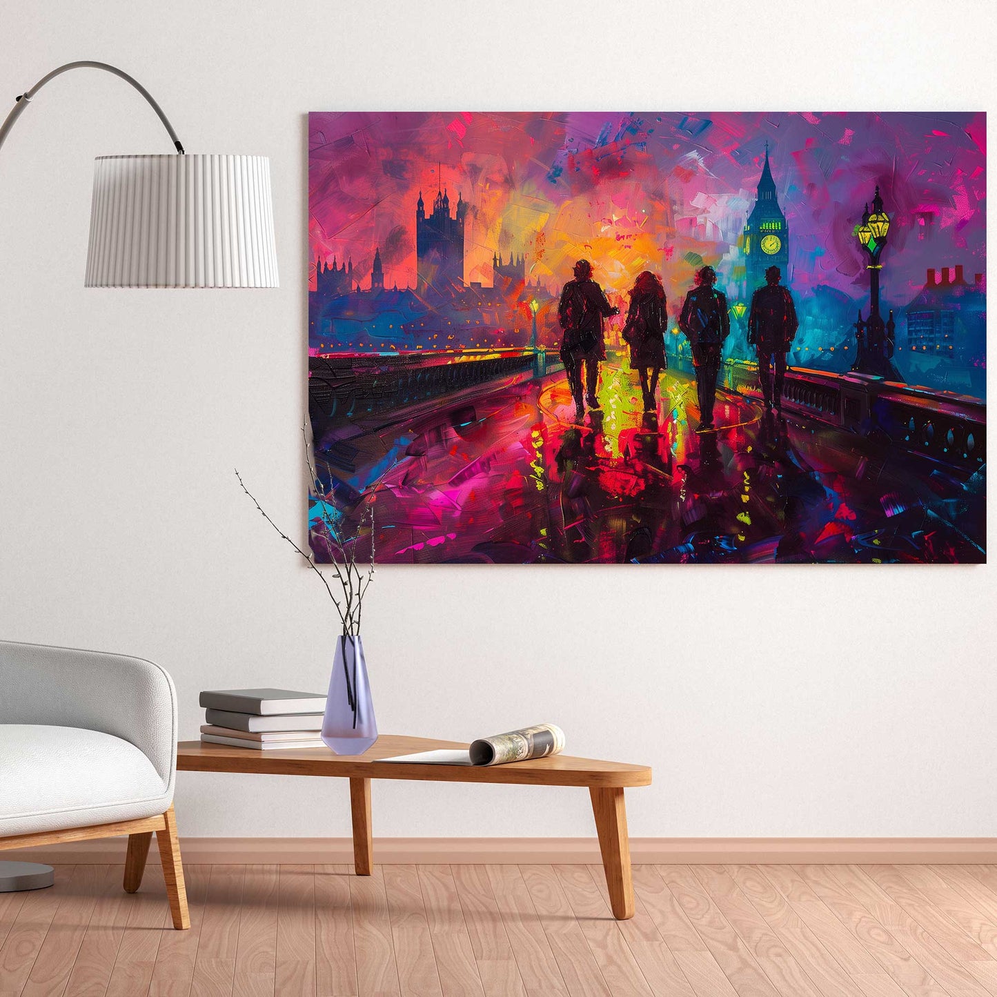 London Bridge #1320 Canvas Wall Art & Metal Prints