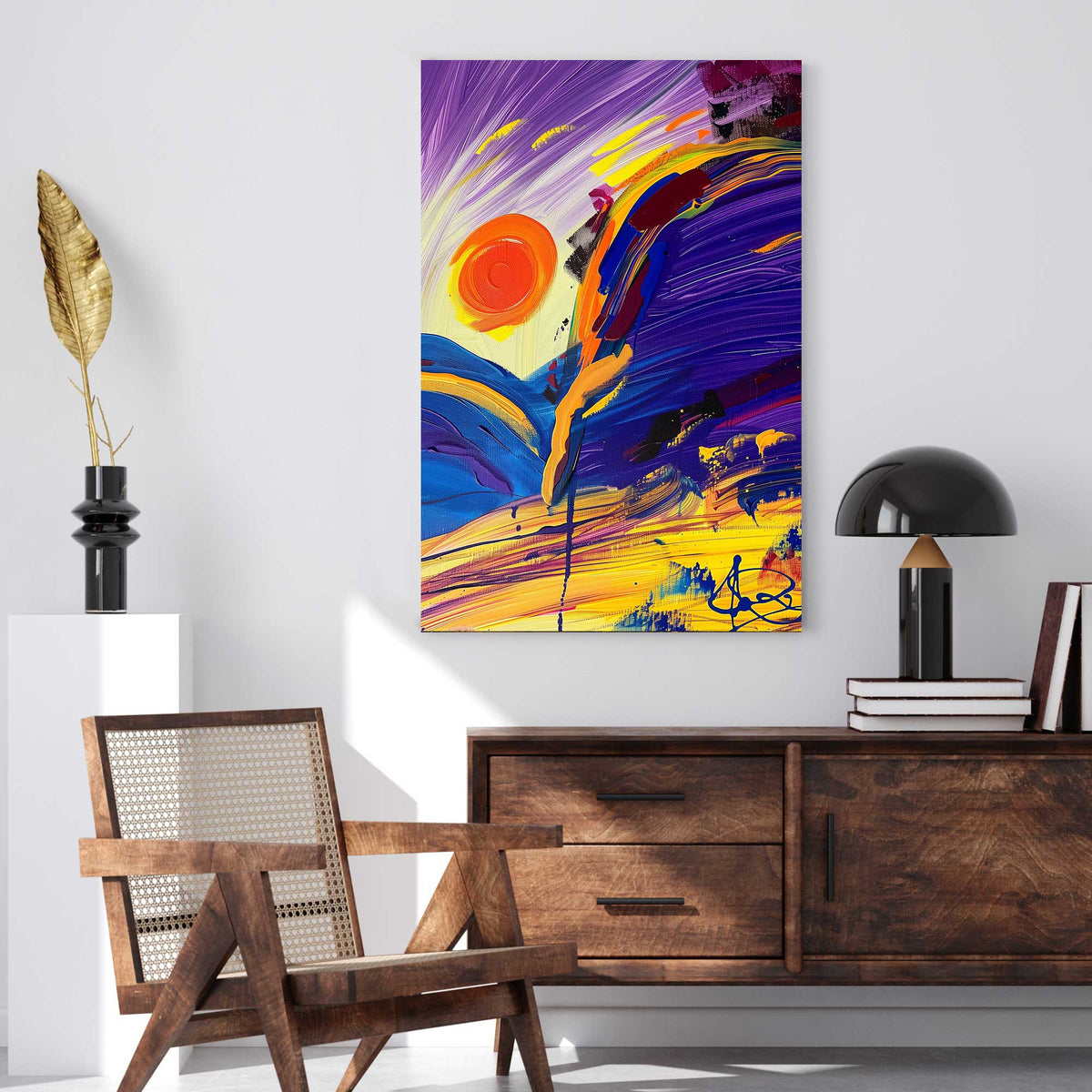 Sunset Abstract #1327 Canvas Wall Art & Metal Prints