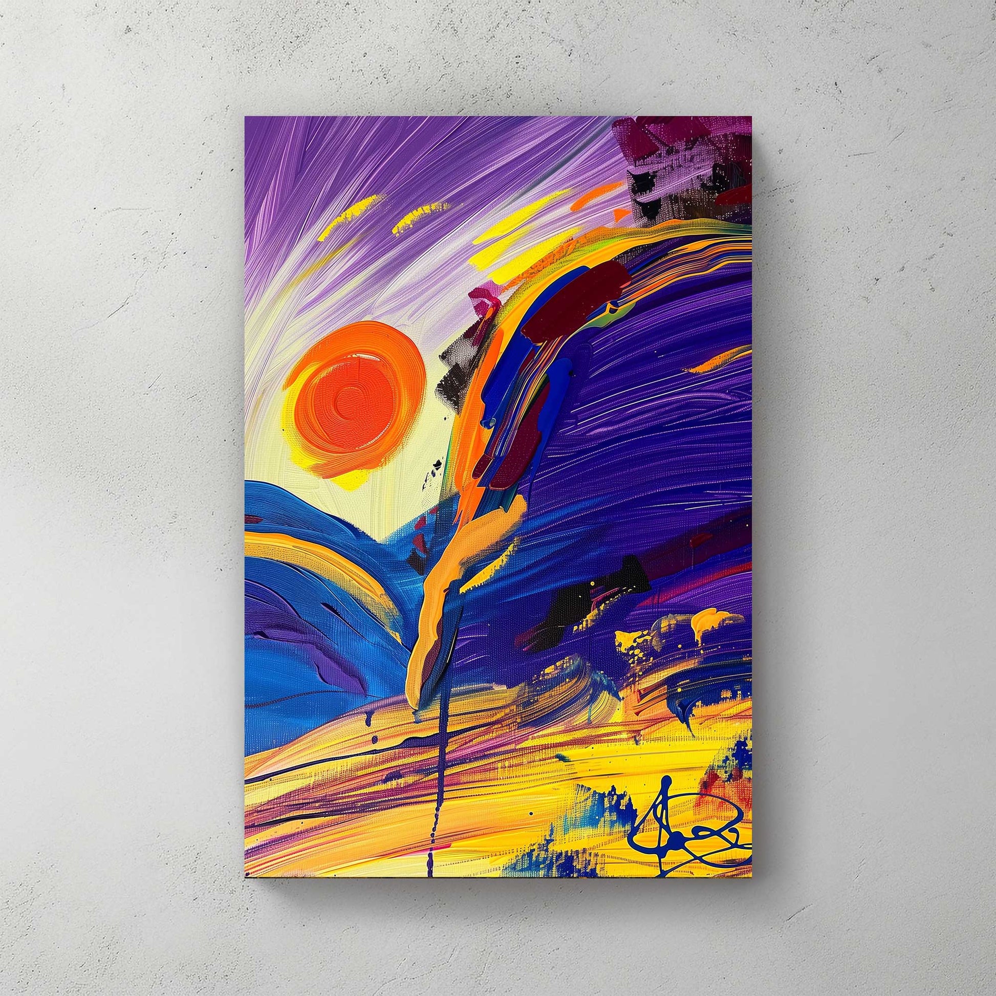 Sunset Abstract #1327 Canvas Wall Art & Metal Prints