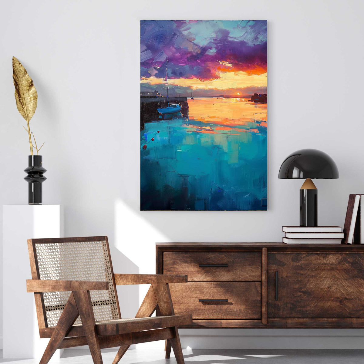Sunset On The Horizon #1328 Canvas Wall Art & Metal Prints