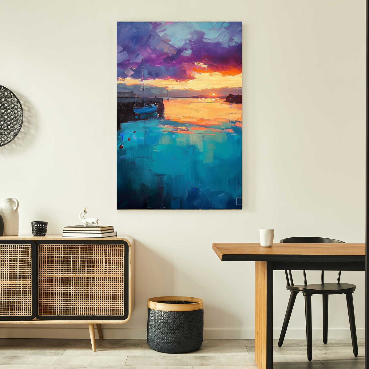 Sunset On The Horizon #1328 Canvas Wall Art & Metal Prints