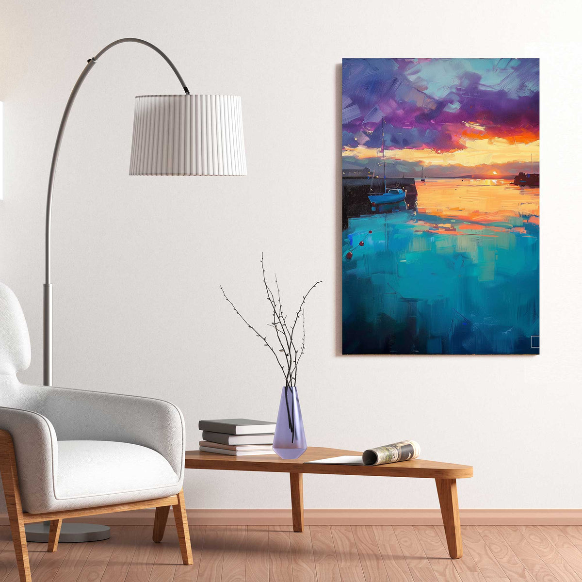 Sunset On The Horizon #1328 Canvas Wall Art & Metal Prints