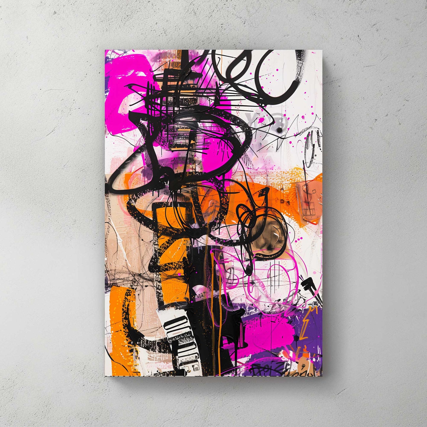 Graffiti Abstract Colours #1332 Canvas Wall Art & Metal Prints