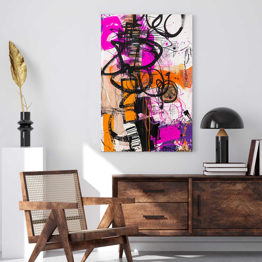 Graffiti Abstract Colours #1332 Canvas Wall Art & Metal Prints