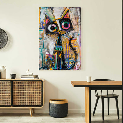 Curious Cat #1334 Canvas Wall Art & Metal Prints