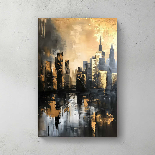 Golden City Views #1335 Canvas Wall Art & Metal Prints