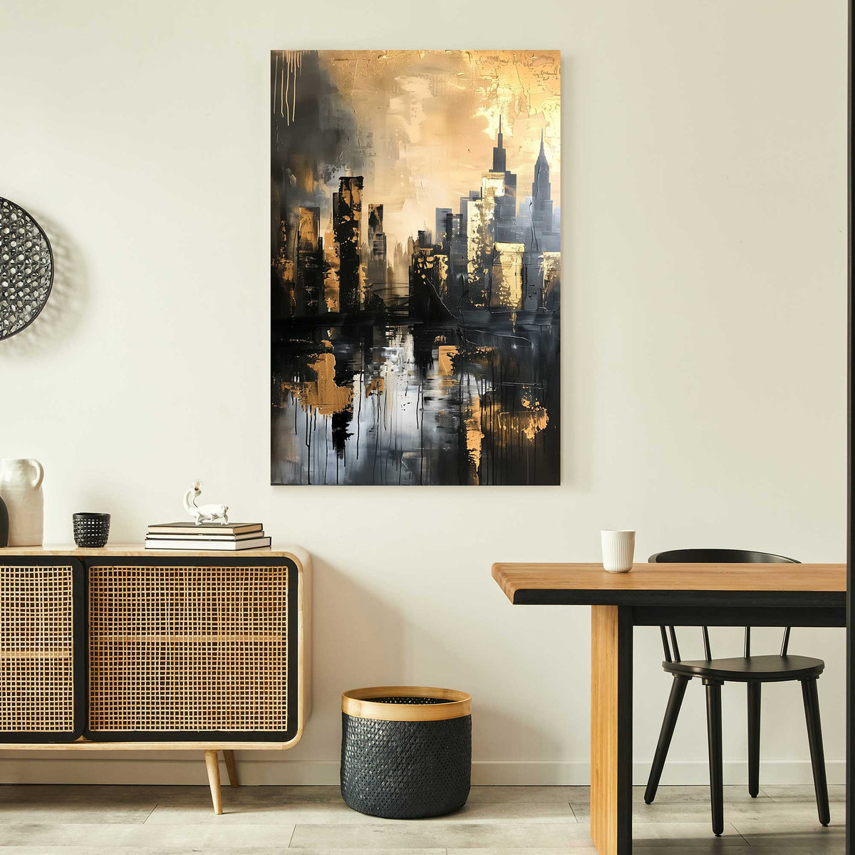 Golden City Views #1335 Canvas Wall Art & Metal Prints