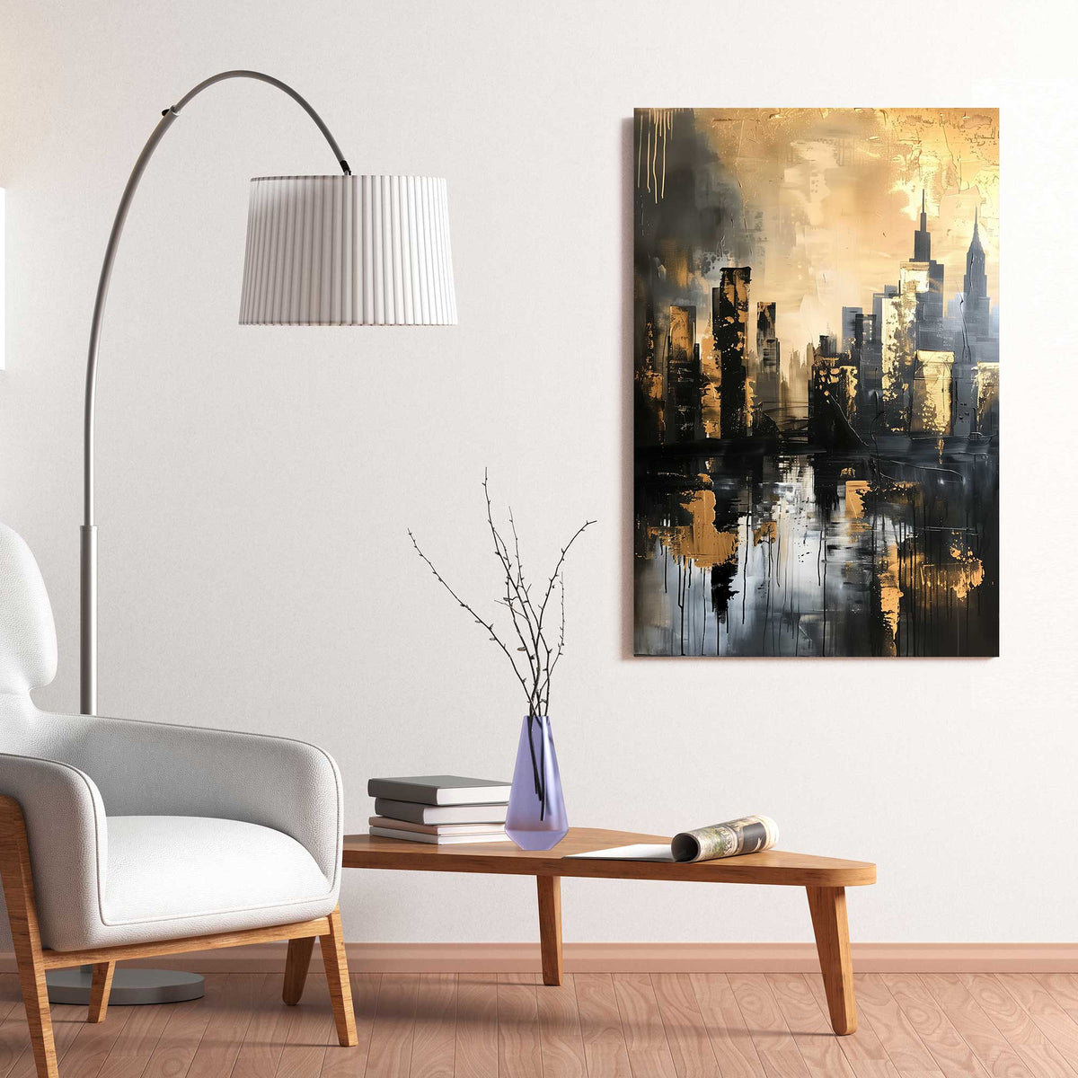 Golden City Views #1335 Canvas Wall Art & Metal Prints
