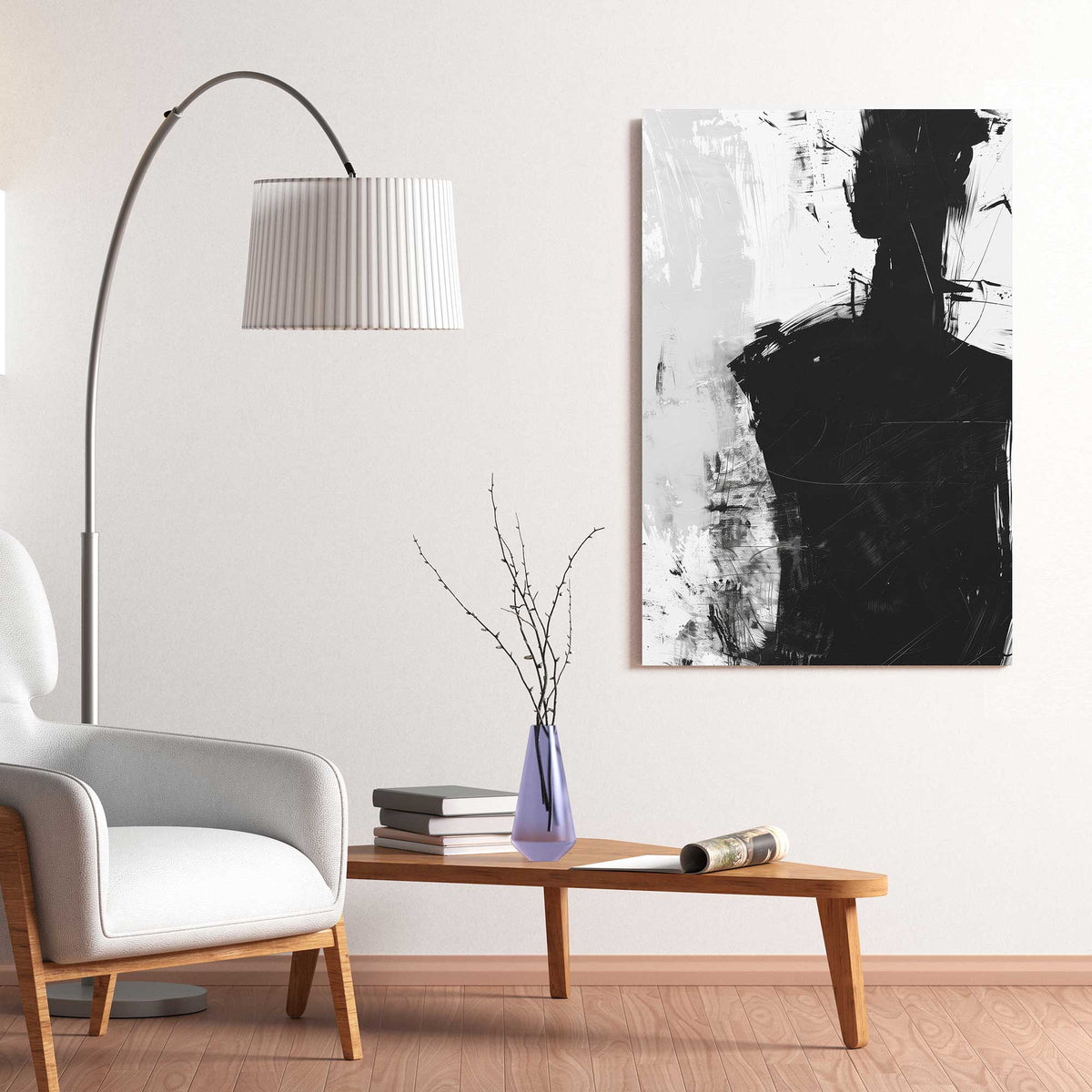 Silhouette Abstract #1337 Canvas Wall Art & Metal Prints