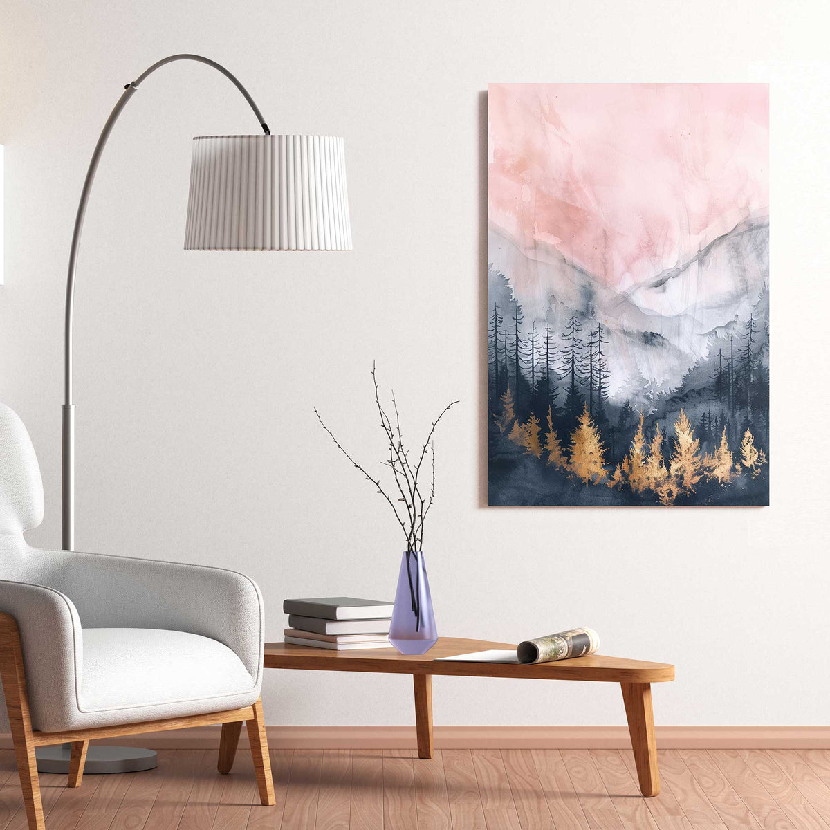 Golden Pines #1341 Canvas Wall Art & Metal Prints