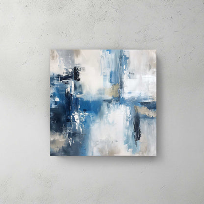 Winter Blues Abstract #1345 Canvas Wall Art & Metal Prints