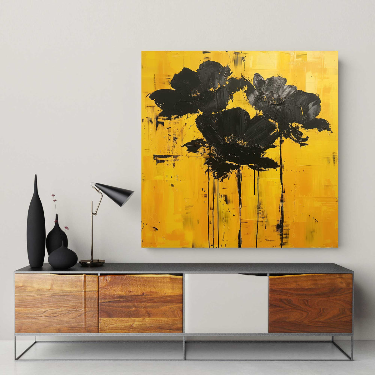 Yellow Poppies #1348 Canvas Wall Art & Metal Prints