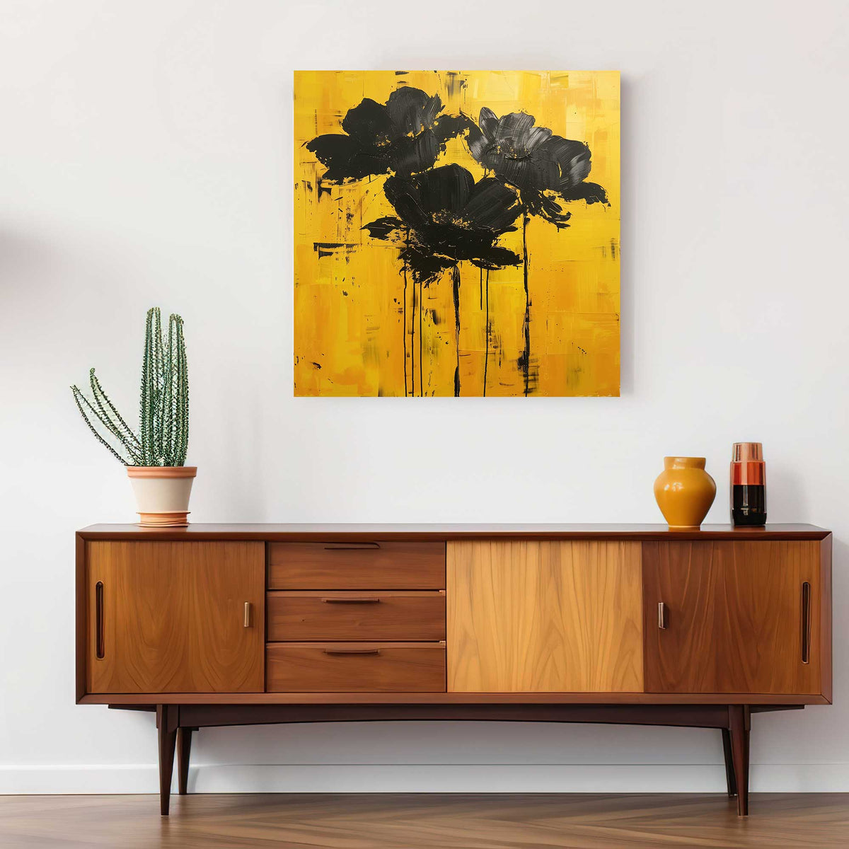 Yellow Poppies #1348 Canvas Wall Art & Metal Prints