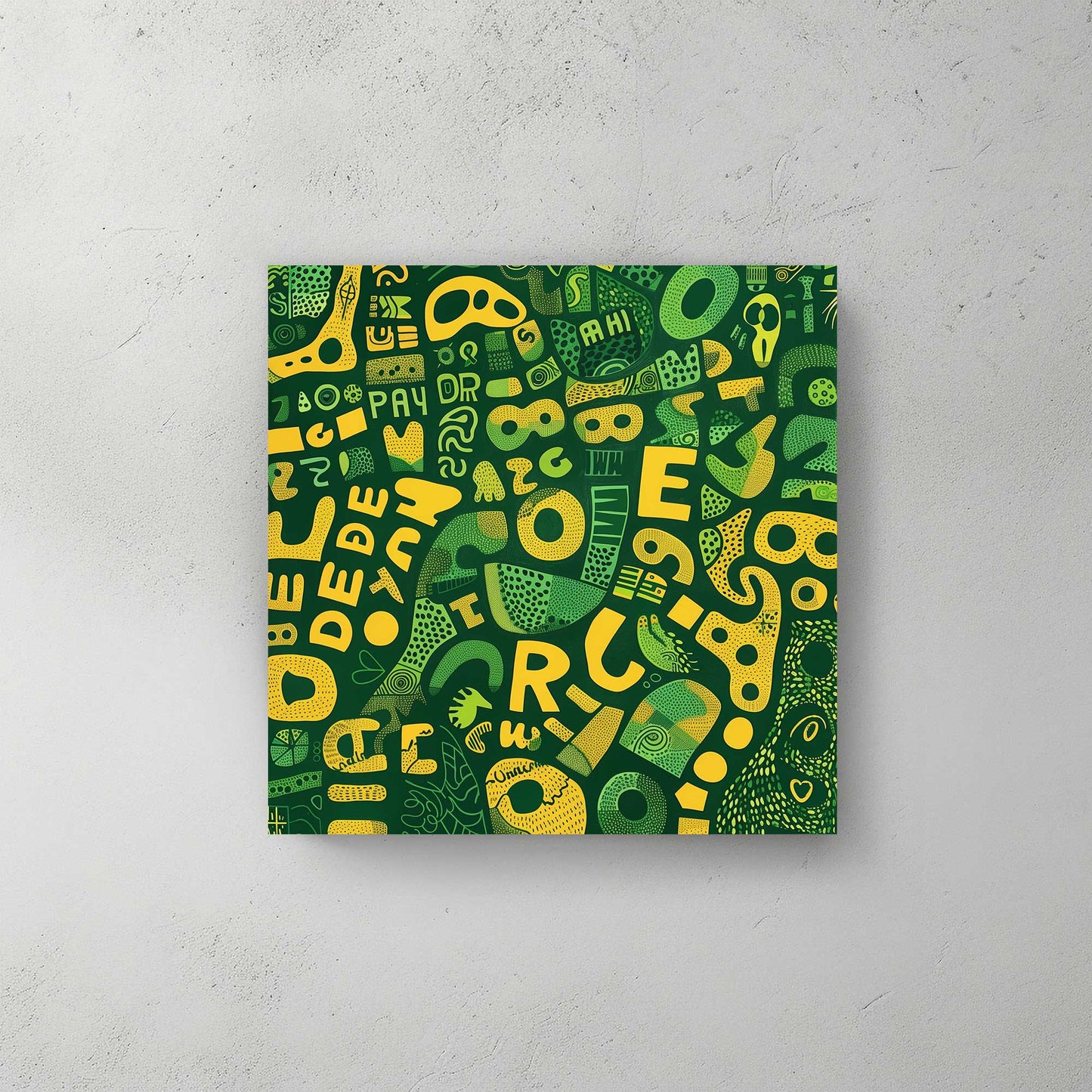 Green and Yellow #1354 Canvas Wall Art & Metal Prints