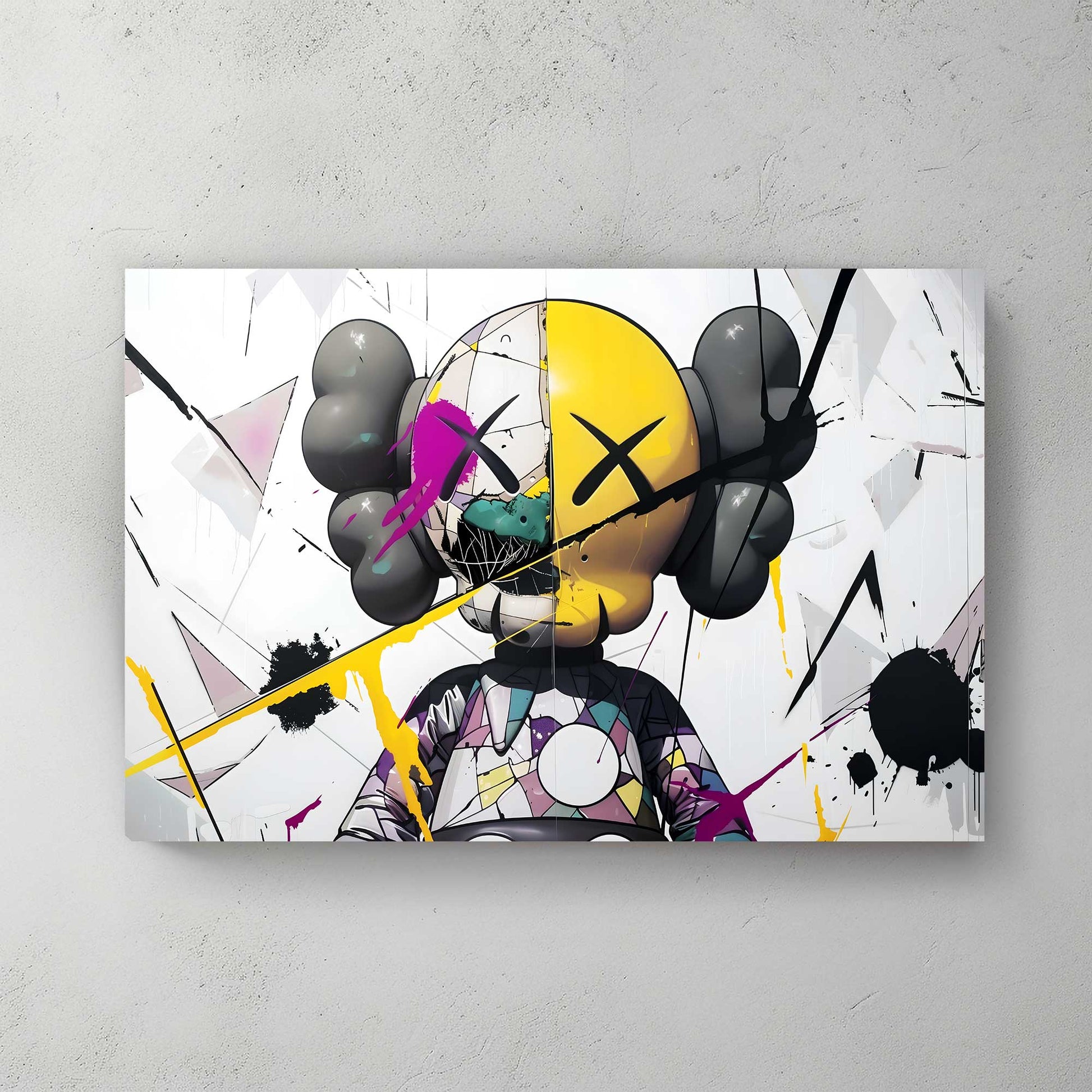 KAWS Portrait #1355 Canvas Wall Art & Metal Prints