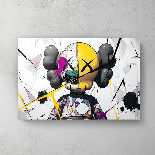 KAWS Portrait #1355 Canvas Wall Art & Metal Prints