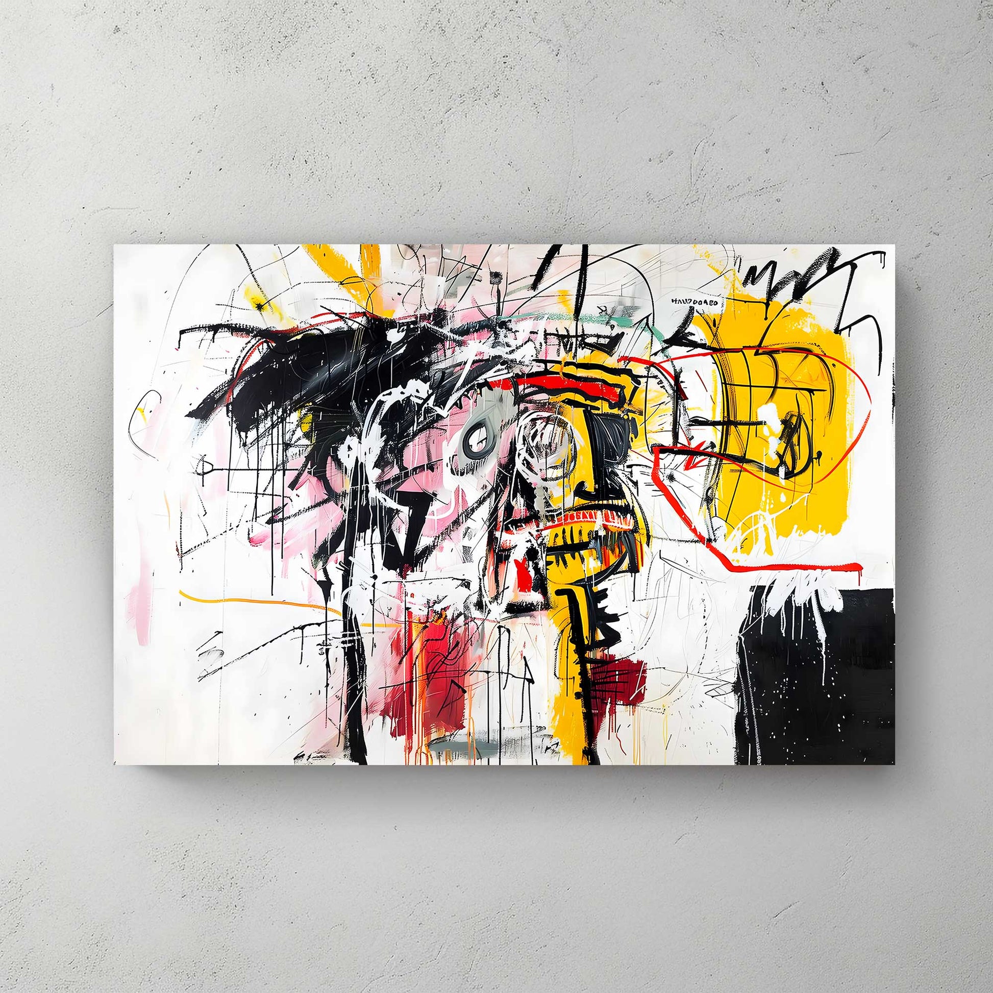 Basquiat Portrait #1356 Canvas Wall Art & Metal Prints