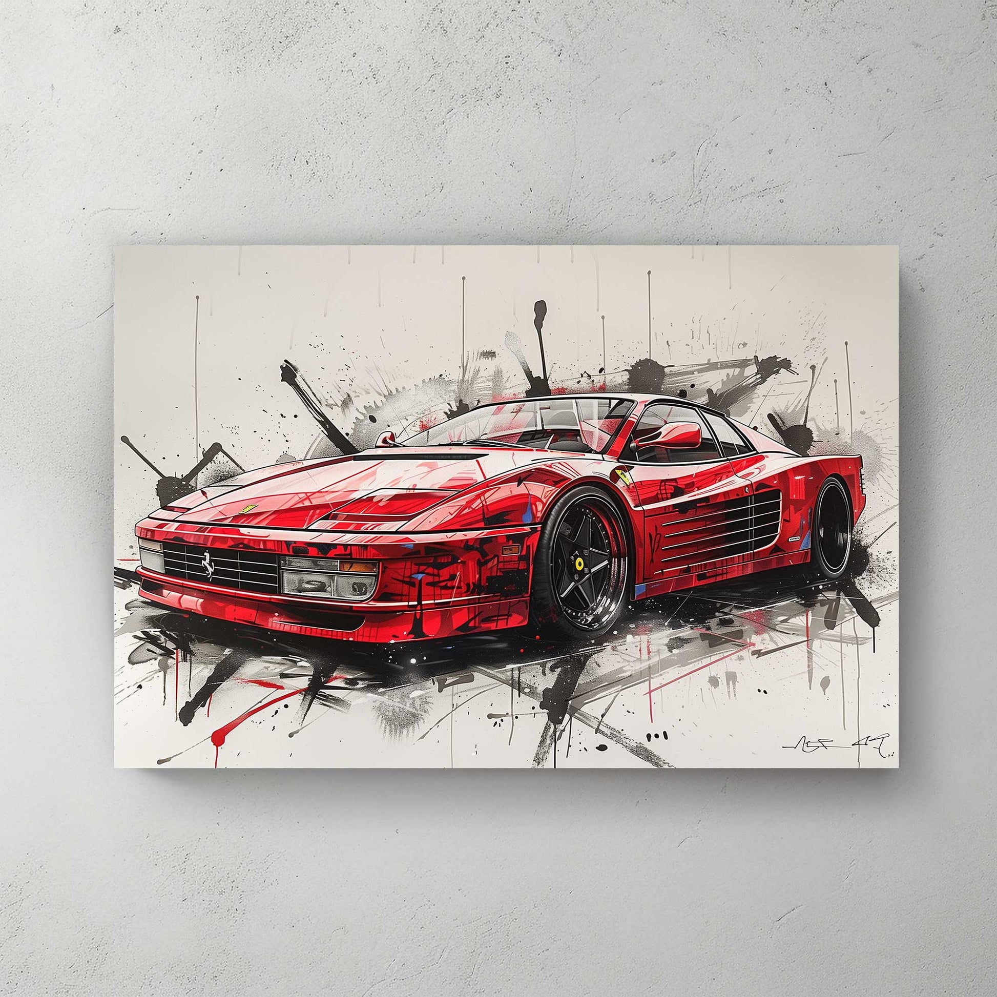 Ferrari Testarossa #1359 Canvas Wall Art & Metal Prints