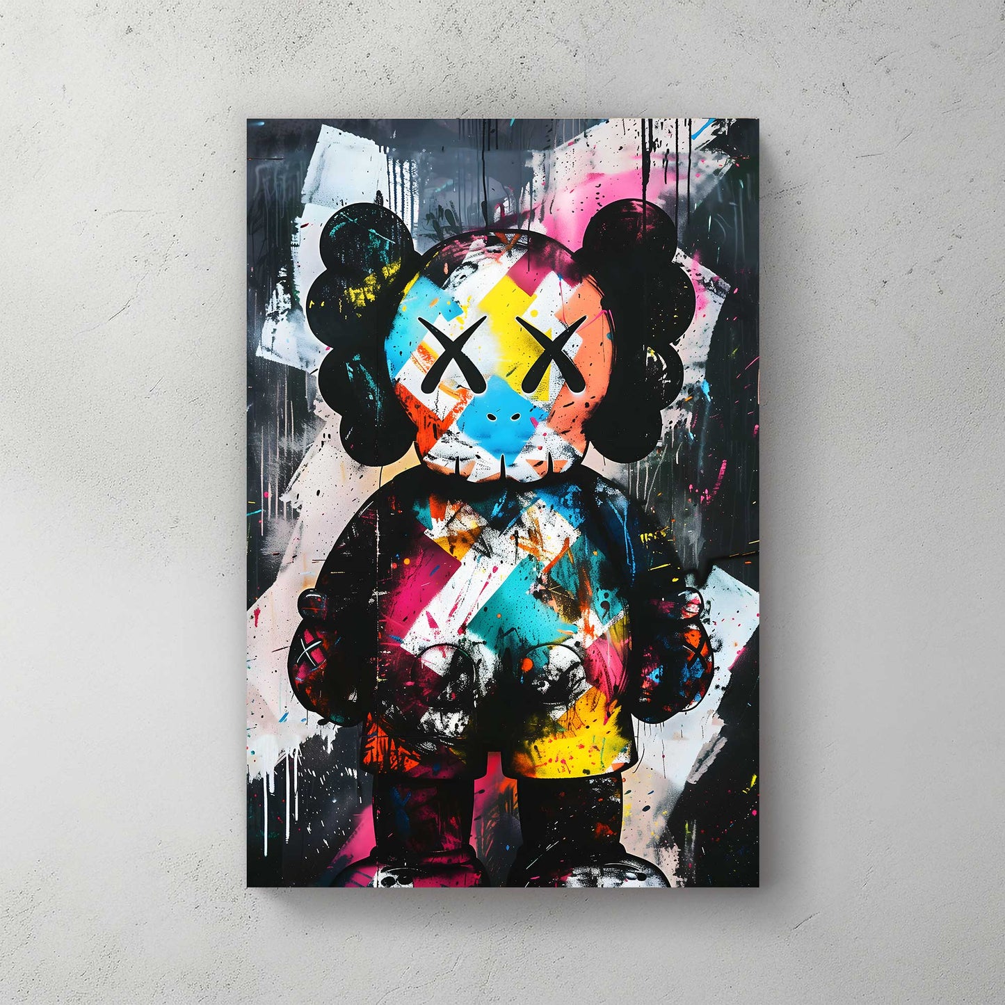 KAWS in Colour #1361 Canvas Wall Art & Metal Prints