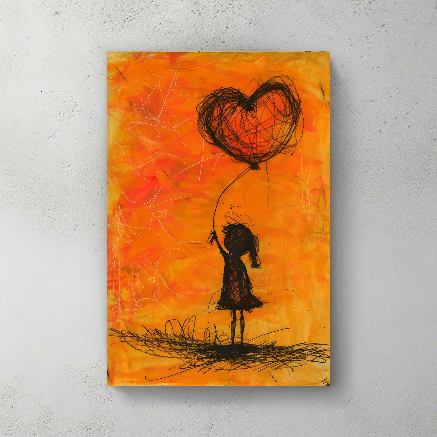 Heart Balloon #1366 Canvas Wall Art & Metal Prints