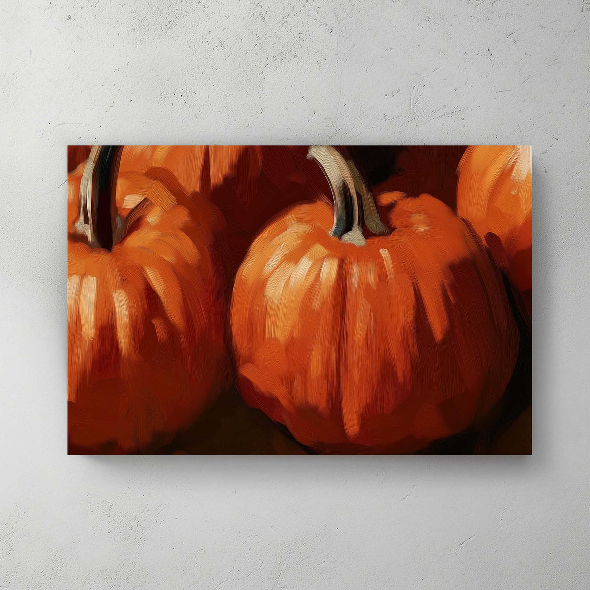 rustic harvest pumpkin wall art print for home