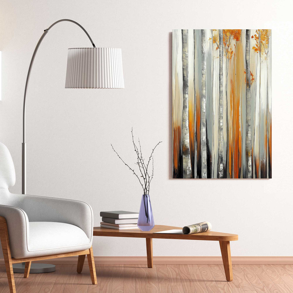 Wooded landscape nature wall art print