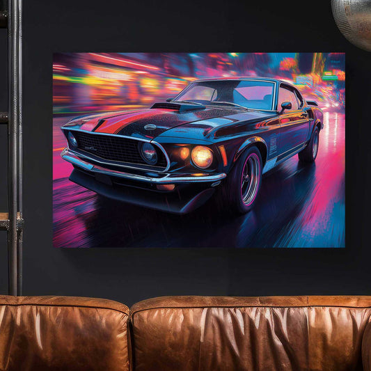 Urban Mustang #1400 Canvas Wall Art & Metal Prints