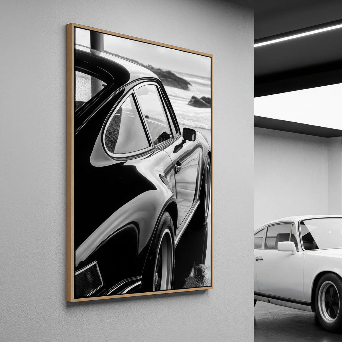 Coastal Porsche Reflections #1412 Canvas Wall Art & Metal Prints