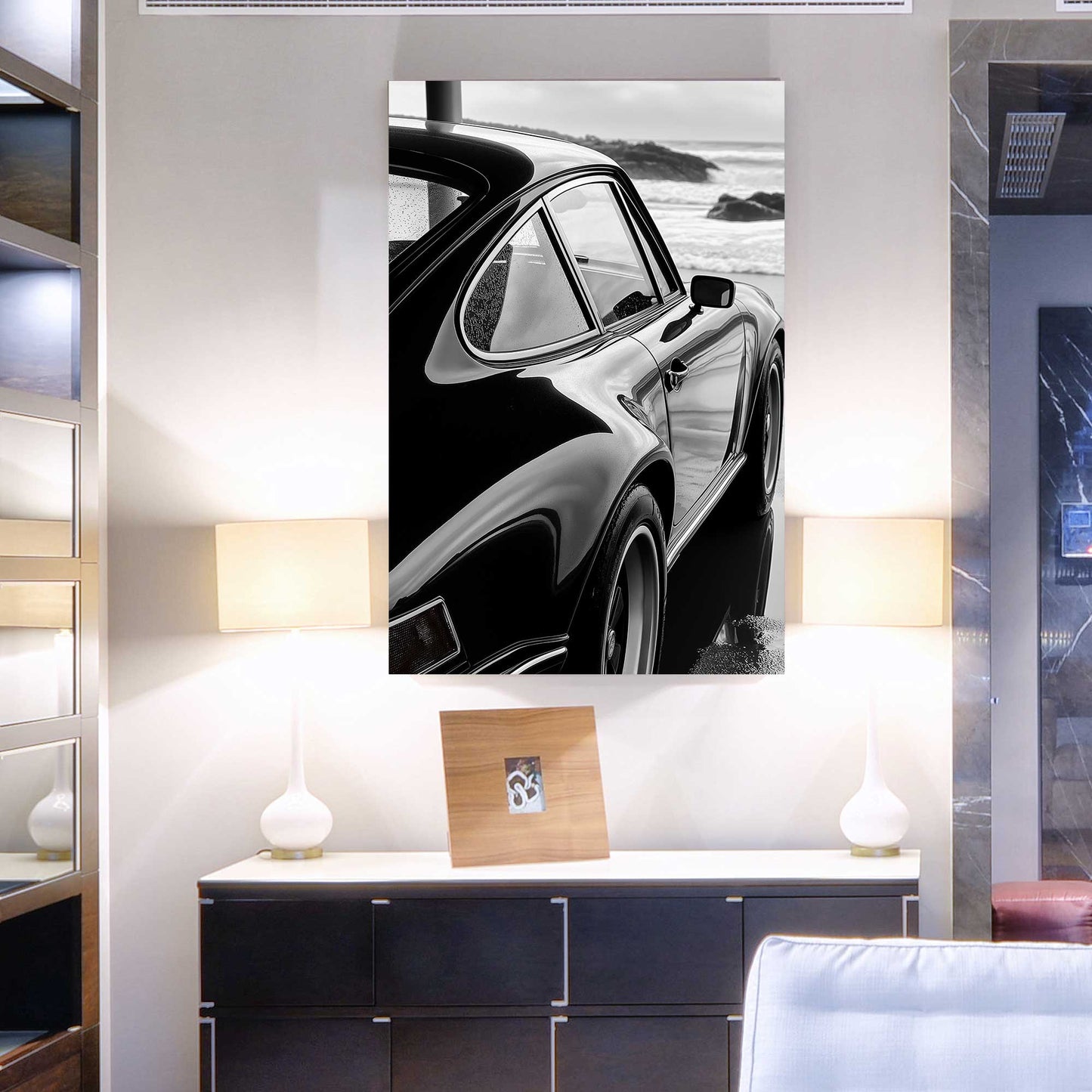 Coastal Porsche Reflections #1412 Canvas Wall Art & Metal Prints