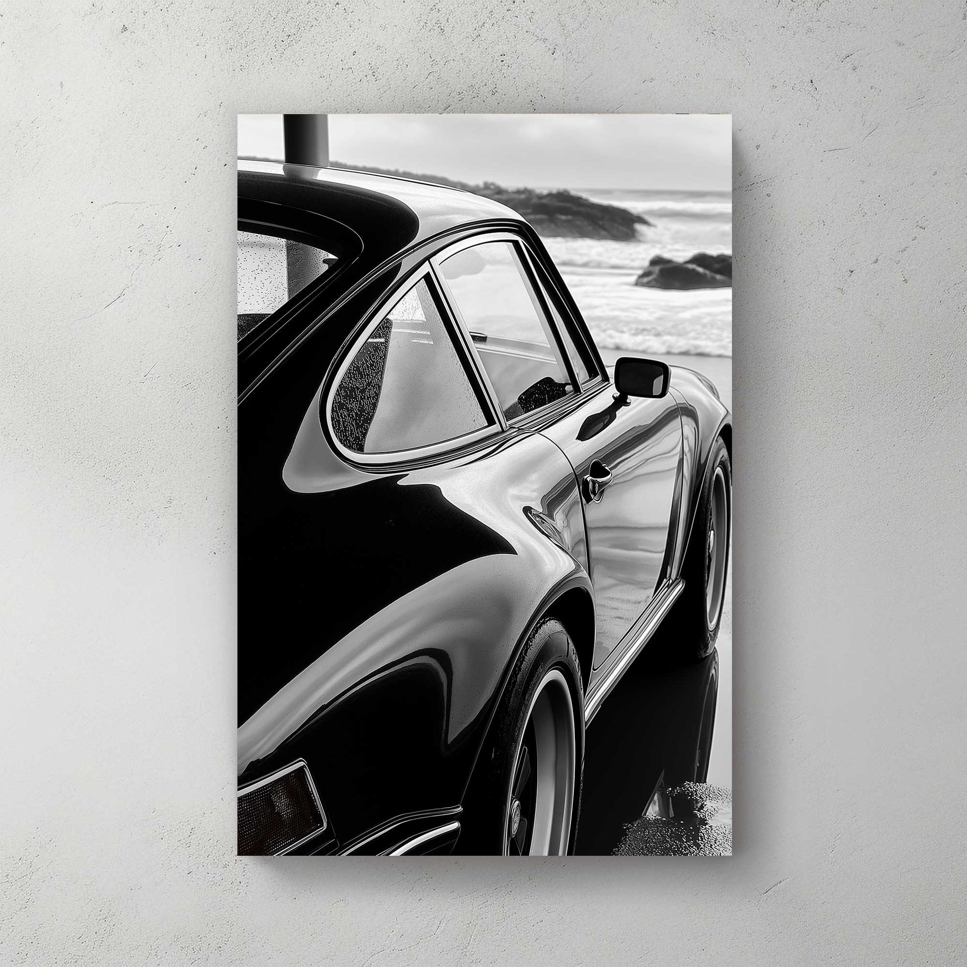 Coastal Porsche Reflections #1412 Canvas Wall Art & Metal Prints